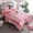 Lưới màu đỏ giặt bông bốn mảnh siêu mềm giường nude 1.8 giường sinh viên ba mảnh Bắc Âu công chúa Nhật Bản - Bộ đồ giường bốn mảnh