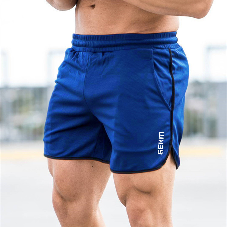 Cosmic blueMuscle brothers New products man motion shorts run Bodybuilding Quick drying leisure time Capris Thin easy Basketball pants