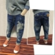 Quần jeans bé trai mùa thu 2019 phiên bản Hàn Quốc mới của quần thủy triều trẻ em quần âu trẻ em quần áo trẻ em mùa xuân và mùa hè mỏng - Quần jean