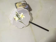 Handmade thêu thêu diy người mới bắt đầu kit palm fan gói nguyên liệu gói vật liệu 15 CM fan nhóm fan lily