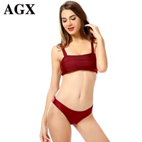 2018 mới bikini châu Âu và Mỹ Kỳ nghỉ bikini gợi cảm ba điểm ngực nhỏ thu thập tam giác tắm nước nóng mùa xuân - Bikinis thoi trang ao tam