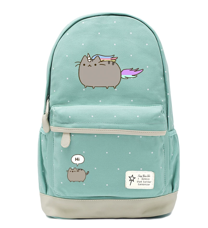 Рюкзак Pusheen для начальной и средней школы, милый принт кота, 30×15×13,75 см