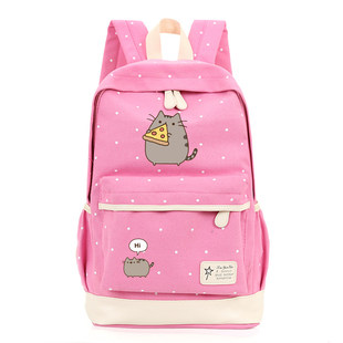 Рюкзак Pusheen для начальной и средней школы, милый принт кота, 30×15×13,75 см