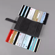 ALCANTARA flip fur da lộn túi da thẻ đa năng ví đơn giản thẻ tín dụng dung lượng lớn - Chủ thẻ