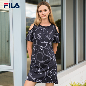 FILA Fila váy 2018 mùa hè mới thời trang giản dị in thể thao váy | F11W828316F