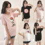 Phụ nữ mang thai áo khoác mùa hè 2018 new loose cotton ngắn tay phụ nữ mang thai t-shirt triều ngắn mẹ mùa hè phụ nữ mang thai từ bi áo bầu