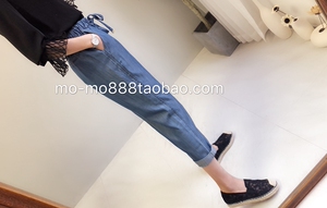 Hàng hóa lớn chỉ ra! Chân mỏng! Phần mỏng của Tencel Harlan jeans với một ý thức tốt của treo lên