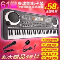 Электрический синтезатор, микрофон, электронное универсальное пианино, 61 клавиш