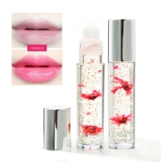 Girly Shakes Voices Doodle Môi Hoa Vàng Lá Màu Lip Gloss Lip Oil Crystal Trong suốt Ấm áp Lip Gloss Dễ dàng tô màu