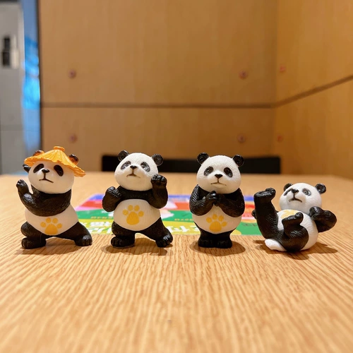 Милая реалистичная фигурка для единоборств, маленькая мультяшная кукла, семейная игрушка, панда