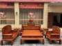 Đồ nội thất bằng gỗ gụ tiêu chuẩn quốc gia Gỗ hồng mộc Miến gỗ hồng lớn Trái cây cổ điển Trung Quốc 123 chỗ ngồi 6 mảnh đặt sofa - Bộ đồ nội thất kệ trang trí phòng khách