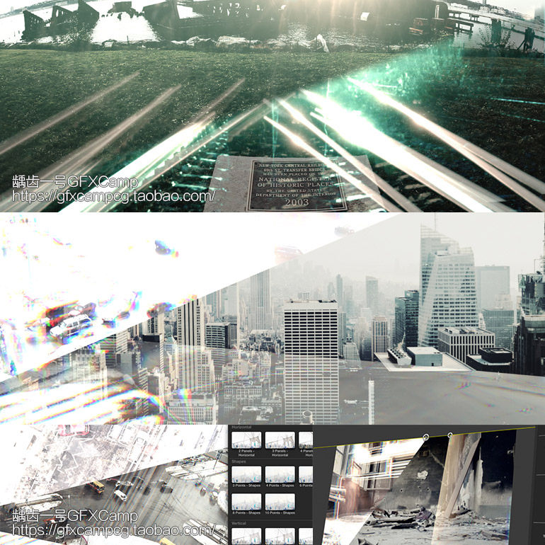 FCPX插件:惊悚扭曲失真视频特效转场预设 Transtortion-天天素材网