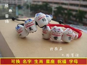 Vòng đeo tay chữ gốm Lucky Cat Tên Vòng đeo tay Chữ tùy chỉnh Tìm tên Gửi người yêu bạn gái Bạn bè sinh viên