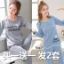 Bộ đồ ngủ nữ mùa xuân và mùa thu dài tay cotton nguyên chất phù hợp với các bà mẹ trung niên và cao tuổi bằng vải cotton cộng với phần mỏng có thể mặc bên ngoài quần áo ở nhà vào mùa đông đồ bộ pijama Pyjama