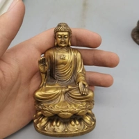 Антикварная медь, антикварная коллекция, антикварная, старая имитация медная медная бронза сакадамани Будда статуя Будда Будда Небольшое украшение