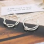 Nhẫn nữ bạc sterling Nhật Bản và Hàn Quốc thủy triều người mạ bạc 925 sterling ngón tay nhẫn Hàn Quốc Hàn Quốc đơn giản đôi thời trang nhẫn đôi nhẫn bạch kim