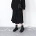 CHIC VEN tự chế 2018 đầu mùa thu mới Hàn Quốc phiên bản in cao eo thời trang xếp li nửa chiều dài váy trong đoạn dài nữ chân váy tầng dài Váy