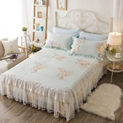 Shen Hao nhà dệt Tiansi tre knot chần độn mảnh duy nhất giường váy cộng với bông trải giường ba bộ giường bộ ren