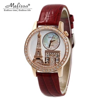 Гонконг Мелисса Мэриса искренние женские часы Crystal Watch Fashion Eiffel Tower Triumph Watch Watch