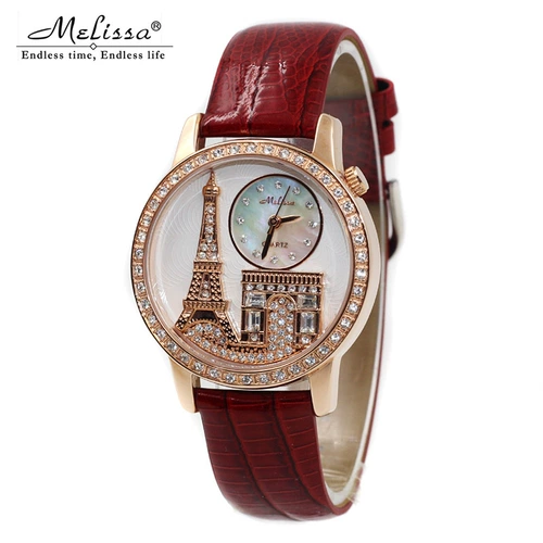 Гонконг Мелисса Мэриса искренние женские часы Crystal Watch Fashion Eiffel Tower Triumph Watch Watch
