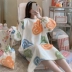 áo ngủ dài tay nữ mùa thu và phần dài mùa đông flannel Pyjama nữ mùa xuân và mùa thu áo khoác ngoài của Hàn Quốc phiên bản của tracksuit nhung san hô chân váy xếp ly ngắn váy đầm