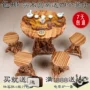 Rễ khắc gỗ bàn cà phê gỗ - Các món ăn khao khát gốc bộ bàn ghế gốc cây