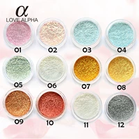 Alpha Pearlescent Phấn Mắt Bột Trang Điểm Khỏa Thân Trái Đất Màu Trang Điểm Sáng Bóng Glitter Shining Pha Lê Long Lanh Sáng Bột Trang Điểm phấn nhũ highlight