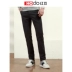 Red Bean Men Spring Business Casual Nam chải chuốt Quần dài Eo trung Micro-thun Quần trung niên 5648 - Quần tây thường Quần tây thường