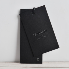 Бирки для одежды 衣服吊牌定做logo 设计标签吊牌现货商标黑色 订做服装吊牌定制