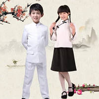 Trang phục Trung Sơn trang phục thanh niên học sinh Chang Anzhen đọc trang phục Trung Sơn hợp xướng thiếu nhi Da Yuandan tháng năm Trang phục thứ tư thời trang be gái 10 tuổi