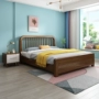 Giường mới 2019 giường gỗ nguyên khối dày 1,8 m đậm nét Bắc Âu nhỏ giường đôi chính phòng ngủ có ngăn kéo lưu trữ - Giường giuong ngu