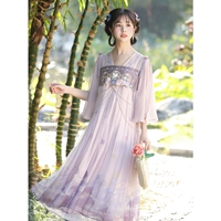 Оригинальное ретро ханьфу, платье, 2023, китайский стиль, с вышивкой