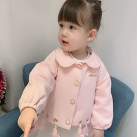 Ý tưởng quần áo trẻ em 2019 xuân hè mới cho bé gái nước ngoài áo khoác ngắn nữ bé áo gió Hàn Quốc cho bé mùa thu - Áo khoác áo phao cho bé gái