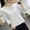 Mùa thu 2018 mới quần áo thời trang cotton dài tay áo thun nữ phiên bản Hàn Quốc của áo sơ mi thêu họa tiết hoang dã áo phông trắng