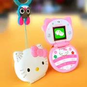 Hello Kitty Con Điện Thoại Di Động Sinh Viên Nam Giới và Phụ Nữ Dễ Thương Cartoon Mini Siêu Nhỏ Pocket Lật KUH Mát Mẻ và T99