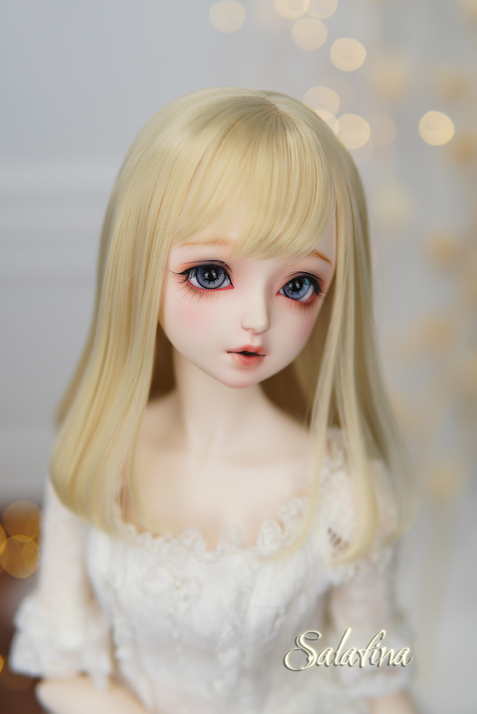 Shallow Gold【 Three regiments Balance 】 sala bjd High temperature silk Hand made modelling Wigs make an appointment page * Bobo security * 346 branch
