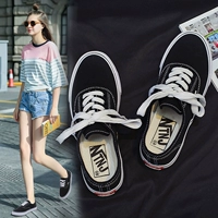 2018 mùa hè nóng Hàn Quốc phiên bản in giày vải nữ Harajuku ulzzang giày sinh viên chụp đường phố chic board giày thủy triều giày sục thể thao