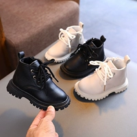 Martens, детские осенние нескользящие черные короткие сапоги для мальчиков, коллекция 2022 года, мягкая подошва