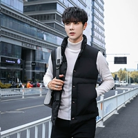Phiên bản Hàn Quốc của áo vest nam cotton cổ điển màu không tay áo cotton mùa thu và mùa đông mới quần áo cotton cotton vest vest dày quần áo thể thao