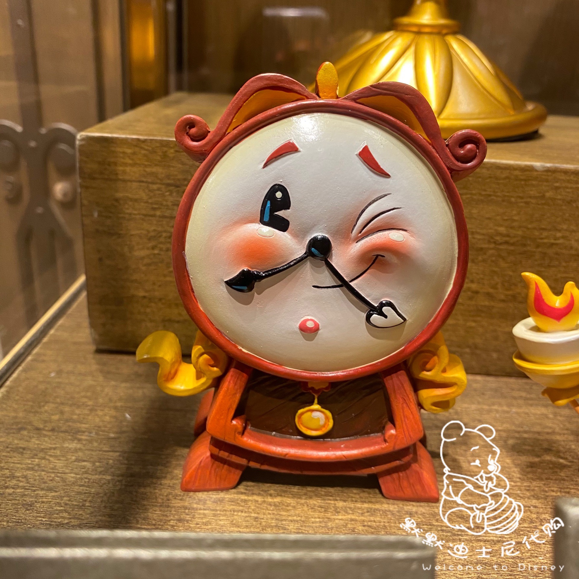 Lumia Alarm ClockShanghai Disneyland domestic generation Beauty and beast Candlestick Lumia  alarm clock Cogsworth  candle Ornaments decorate