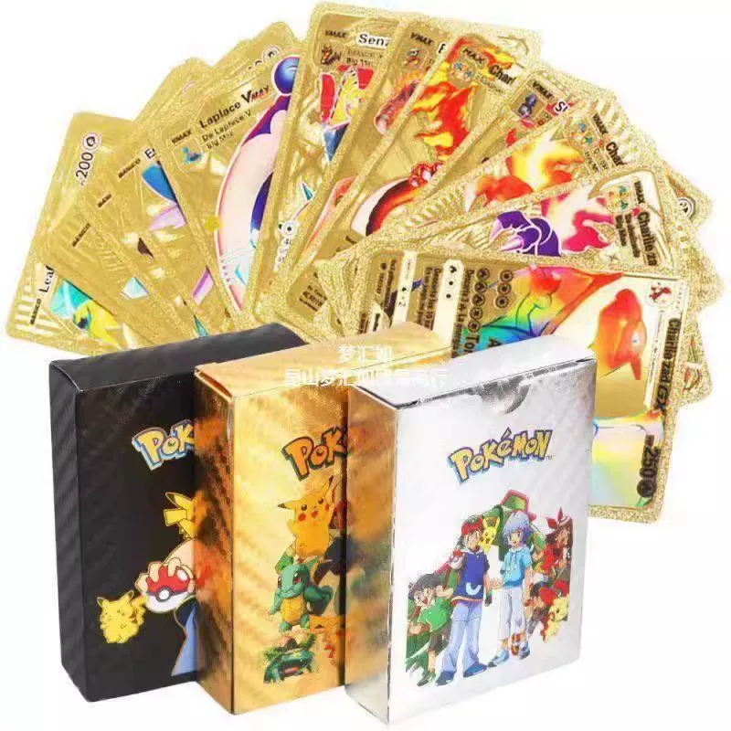 Карточная игра, неоновая цветная настольная игра, Покемон