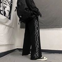 Tide, черные осенние штаны, повседневные брюки, коллекция 2021, высокая талия