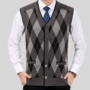 Áo vest nam trung niên mùa thu và mùa đông mới vest vest vest cha áo len trung niên áo len nam trung niên áo cardigan nam