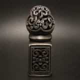 Тяжелый инструмент Тибетский тантра пассажир Чжэнь Женду Лао Холд Кастинг Полый Древний метод печать старая тибетская печать и злые злые реальные действия