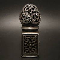 Тяжелый инструмент Тибетский тантра пассажир Чжэнь Женду Лао Холд Кастинг Полый Древний метод печать старая тибетская печать и злые злые реальные действия