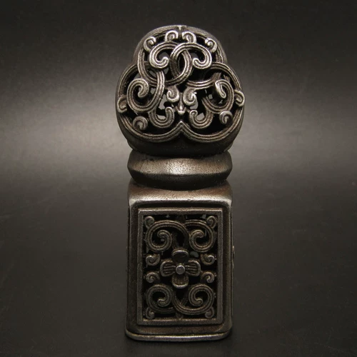 Тяжелый инструмент Тибетский тантра пассажир Чжэнь Женду Лао Холд Кастинг Полый Древний метод печать старая тибетская печать и злые злые реальные действия