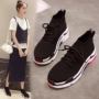 Ins siêu lửa vớ giày nữ Hàn Quốc phiên bản của ulzzang giày cao England sneakers len đàn hồi giày của phụ nữ giày thủy triều giày the thao nữ hàn quốc