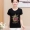 Mới mùa xuân và mùa hè ngắn tay t-shirt nữ vòng cổ phương thức bông trung niên sọc áo của phụ nữ áo sơ mi loose mẹ ăn mặc áo sơ mi trắng nữ form rộng