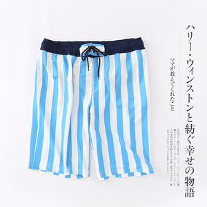 O25 mùa hè Nhật Bản sọc dọc eo đàn hồi thể thao giản dị quần short Hàn Quốc phiên bản của thẳng low-end quần bãi biển quần nam