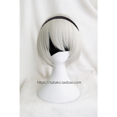 taobao agent AOI spot Neil Machine Era of Ulha 2B Actress Silver Mi -white COSPLAY wig